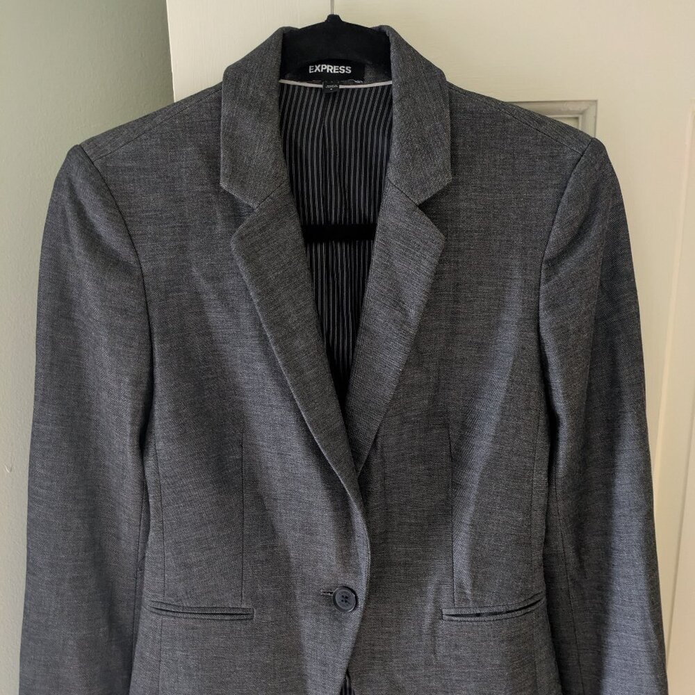 Express Blazer - Size 4, Charcoal